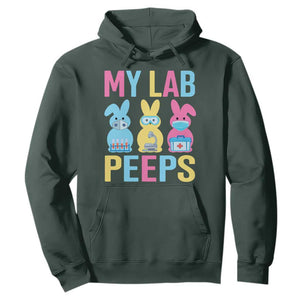 Easter Lab Tech Hoodie Cute Bunny My Lab Peeps TS10 Dark Forest Green Print Your Wear