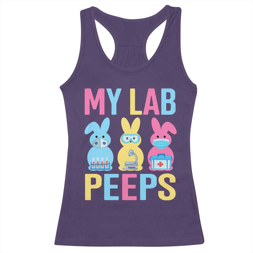 Easter Lab Tech Racerback Tank Top Cute Bunny My Lab Peeps TS10 Purple Print Your Wear