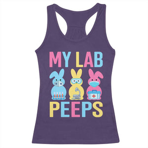 Easter Lab Tech Racerback Tank Top Cute Bunny My Lab Peeps TS10 Purple Print Your Wear