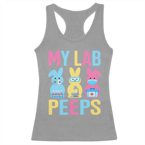 Easter Lab Tech Racerback Tank Top Cute Bunny My Lab Peeps TS10 Sport Gray Print Your Wear