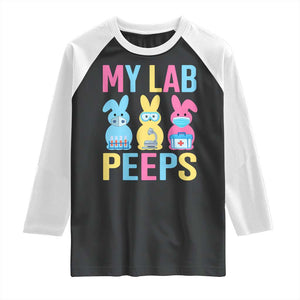 Easter Lab Tech Raglan Shirt Cute Bunny My Lab Peeps TS10 Black White Print Your Wear