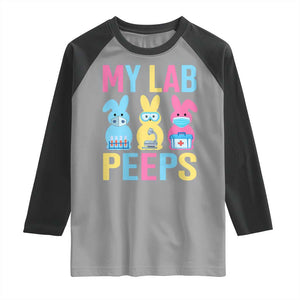 Easter Lab Tech Raglan Shirt Cute Bunny My Lab Peeps TS10 Sport Gray Black Print Your Wear