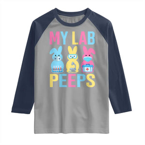 Easter Lab Tech Raglan Shirt Cute Bunny My Lab Peeps TS10 Sport Gray Navy Print Your Wear