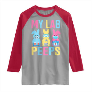 Easter Lab Tech Raglan Shirt Cute Bunny My Lab Peeps TS10 Sport Gray Red Print Your Wear