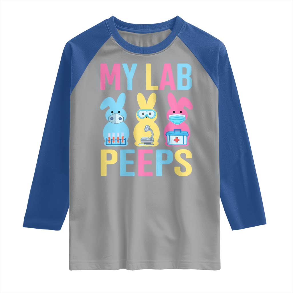Easter Lab Tech Raglan Shirt Cute Bunny My Lab Peeps TS10 Sport Gray Royal Print Your Wear