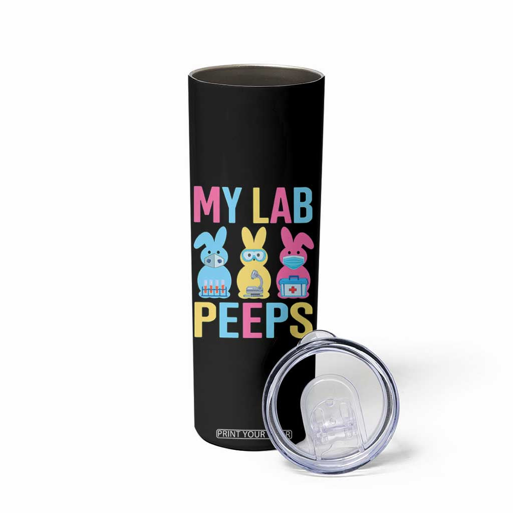Easter Lab Tech Skinny Tumbler Cute Bunny My Lab Peeps TS10 Print Your Wear