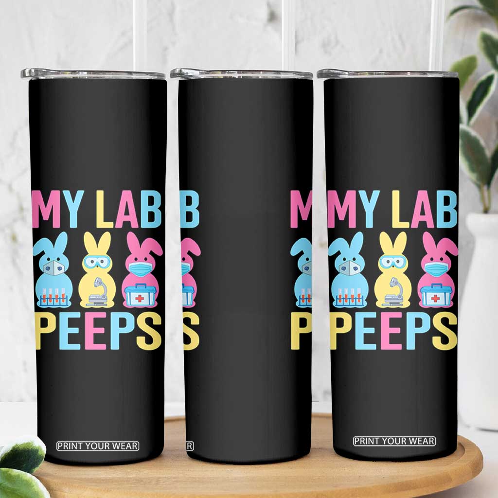 Easter Lab Tech Skinny Tumbler Cute Bunny My Lab Peeps TS10 Print Your Wear