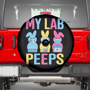 Easter Lab Tech Spare Tire Cover Cute Bunny My Lab Peeps TS10 Black Print Your Wear