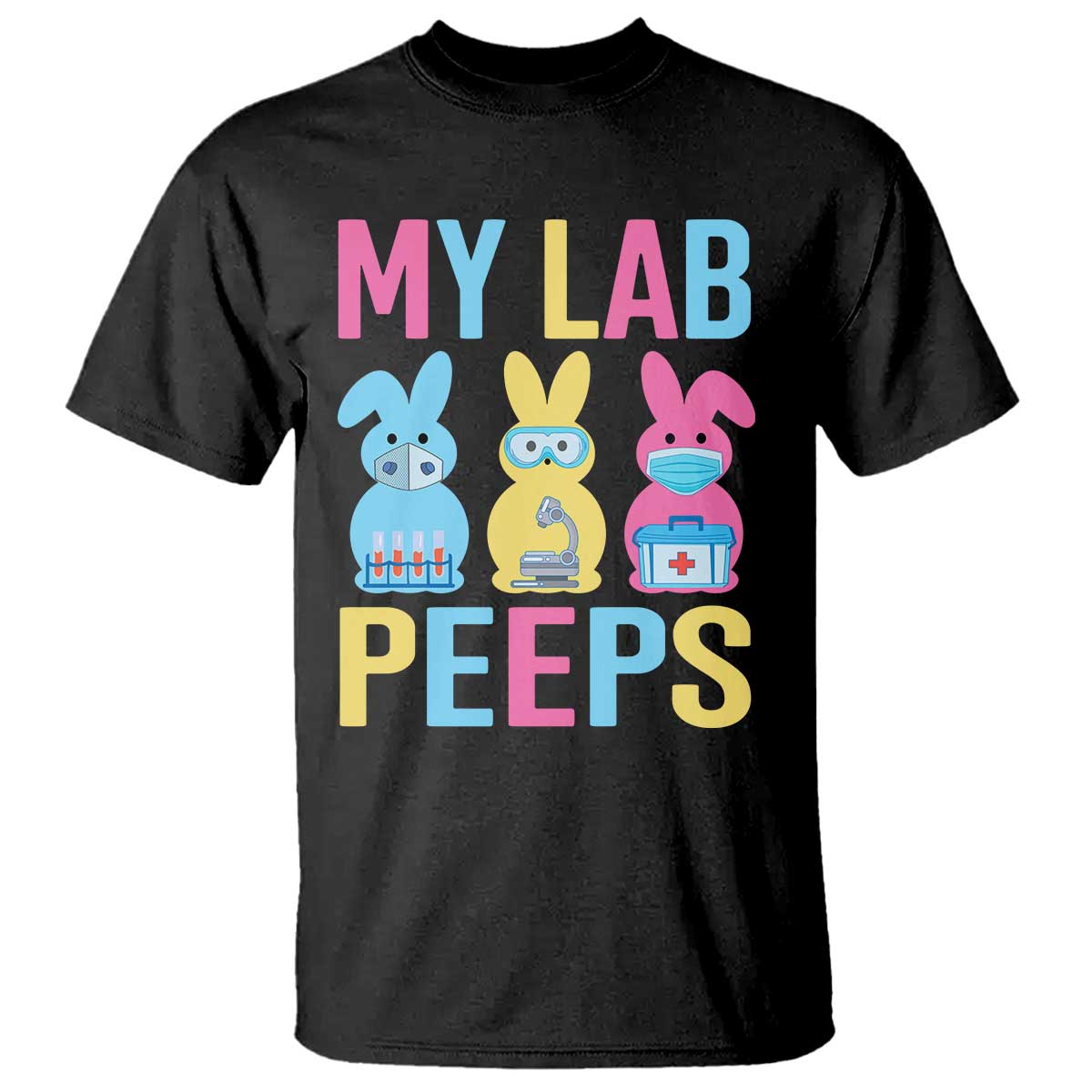 Easter Lab Tech T Shirt Cute Bunny My Lab Peeps TS10 Black Print Your Wear