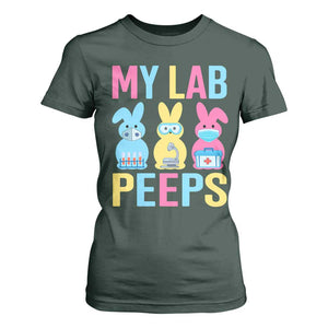 Easter Lab Tech T Shirt For Women Cute Bunny My Lab Peeps TS10 Dark Forest Green Print Your Wear