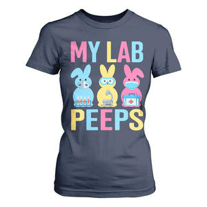 Easter Lab Tech T Shirt For Women Cute Bunny My Lab Peeps TS10 Navy Print Your Wear