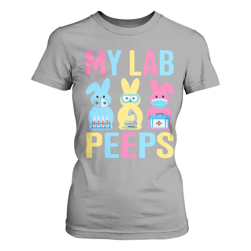 Easter Lab Tech T Shirt For Women Cute Bunny My Lab Peeps TS10 Sport Gray Print Your Wear