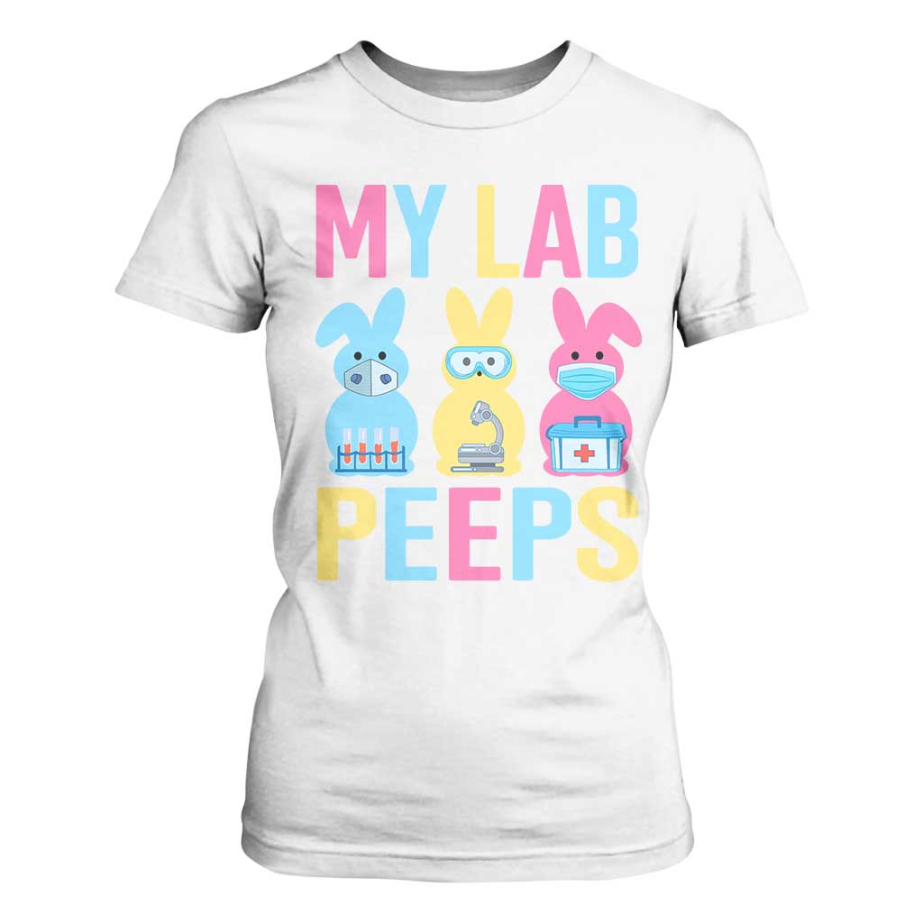 Easter Lab Tech T Shirt For Women Cute Bunny My Lab Peeps TS10 White Print Your Wear