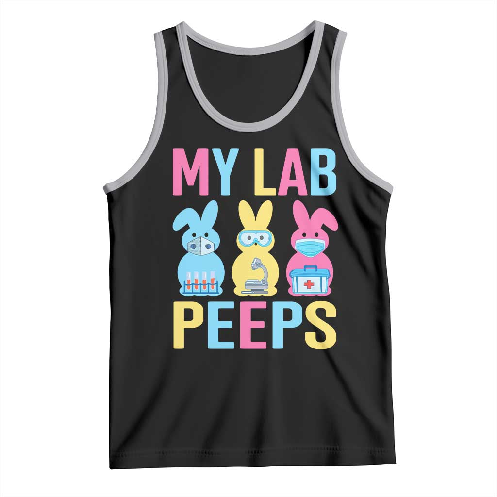 Easter Lab Tech Tank Top Cute Bunny My Lab Peeps TS10 Black Athletic Heather Print Your Wear