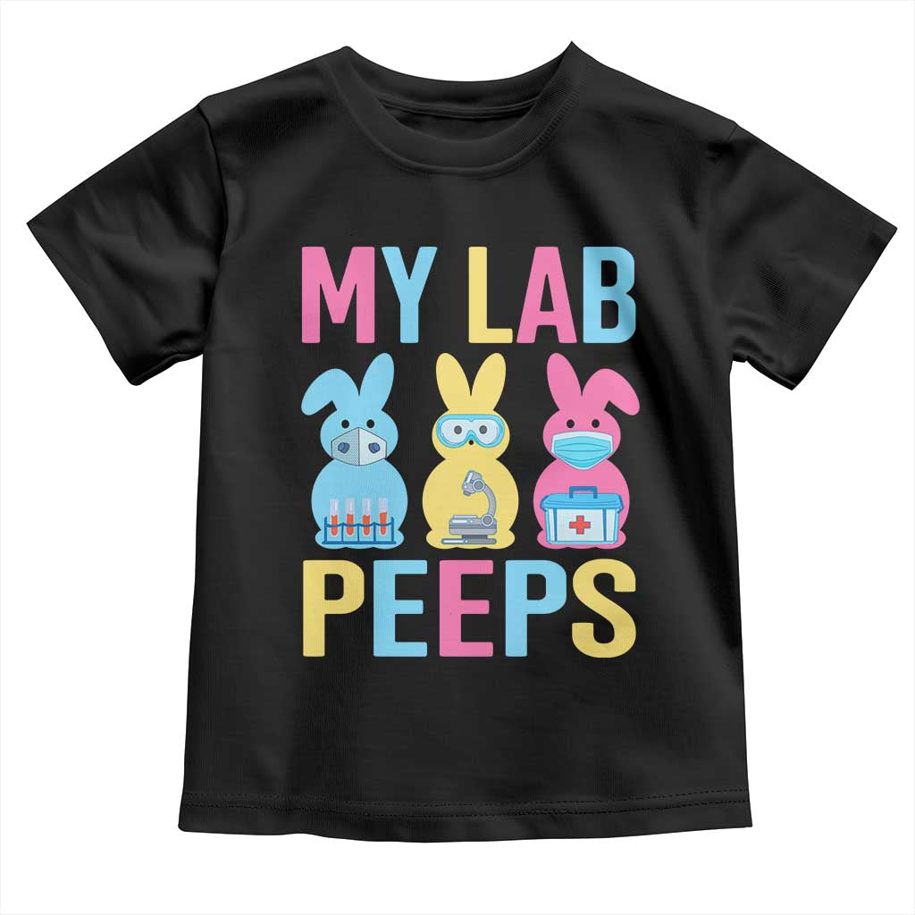 Easter Lab Tech Toddler T Shirt Cute Bunny My Lab Peeps TS10 Black Print Your Wear