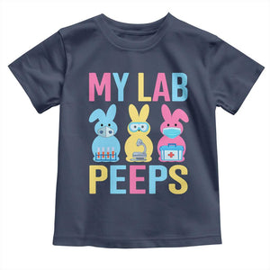 Easter Lab Tech Toddler T Shirt Cute Bunny My Lab Peeps TS10 Navy Print Your Wear