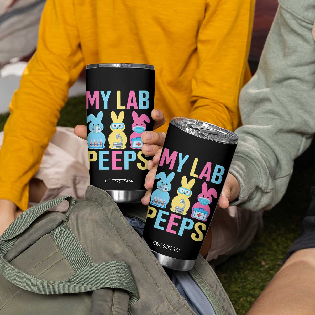 Easter Lab Tech Tumbler Cup Cute Bunny My Lab Peeps TS10 Print Your Wear