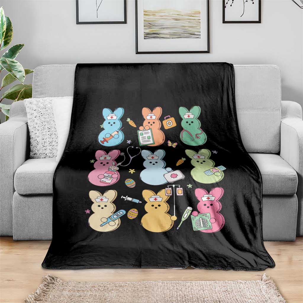 Easter Nurse Bunny Throw Blanket Funny Nursing Easter Spring Nurse Gift TS10 Print Your Wear
