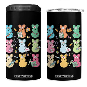 Easter Nurse Bunny 4 in 1 Can Cooler Tumbler Funny Nursing Easter Spring Nurse Gift TS10 One Size: 16 oz Black Print Your Wear
