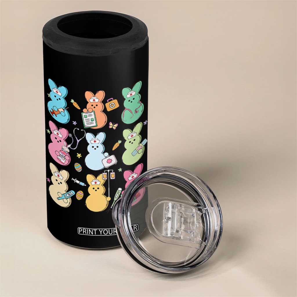 Easter Nurse Bunny 4 in 1 Can Cooler Tumbler Funny Nursing Easter Spring Nurse Gift TS10 Print Your Wear
