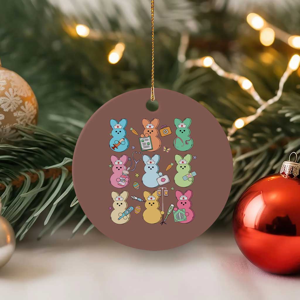 Easter Nurse Bunny Ceramic Ornament Funny Nursing Easter Spring Nurse Gift TS10 1pc Mocha Print Your Wear