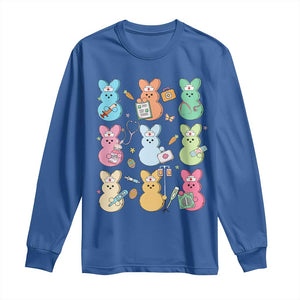 Easter Nurse Bunny Long Sleeve Shirt Funny Nursing Easter Spring Nurse Gift TS10 Royal Blue Print Your Wear