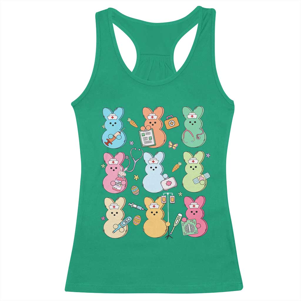 Easter Nurse Bunny Racerback Tank Top Funny Nursing Easter Spring Nurse Gift TS10 Irish Green Print Your Wear