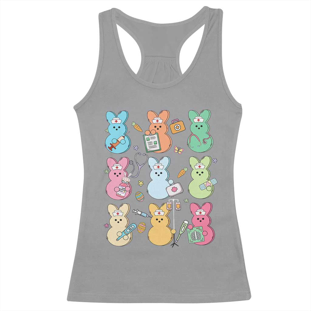Easter Nurse Bunny Racerback Tank Top Funny Nursing Easter Spring Nurse Gift TS10 Sport Gray Print Your Wear
