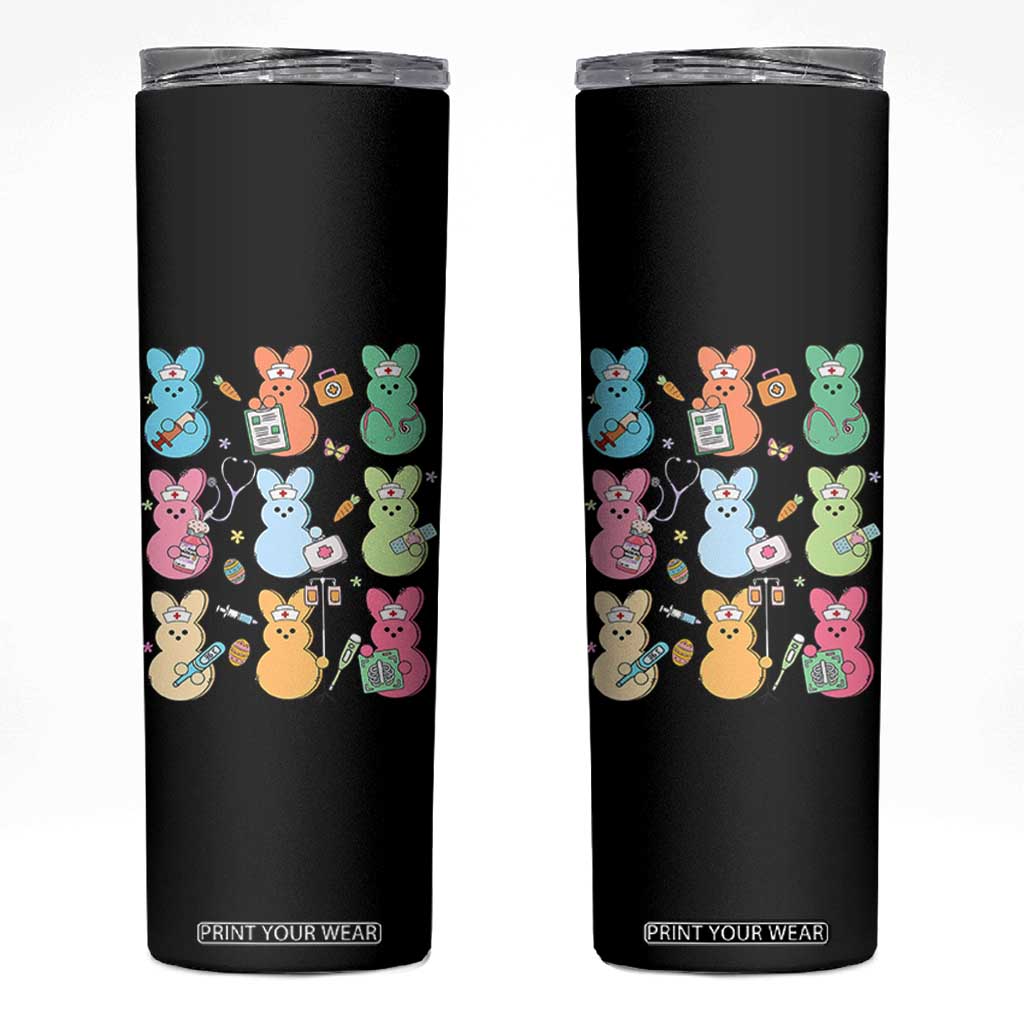 Easter Nurse Bunny Skinny Tumbler Funny Nursing Easter Spring Nurse Gift TS10 Black Print Your Wear