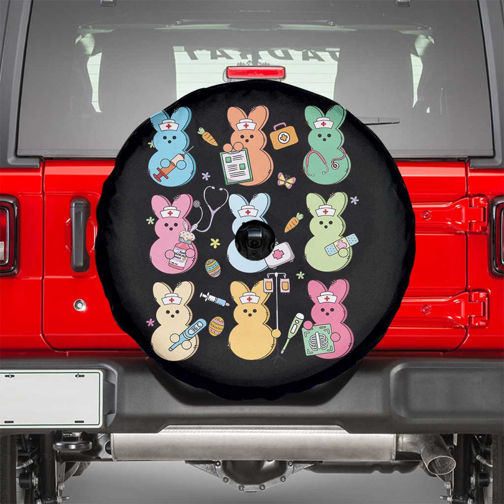 Easter Nurse Bunny Spare Tire Cover Funny Nursing Easter Spring Nurse Gift TS10 Black Print Your Wear