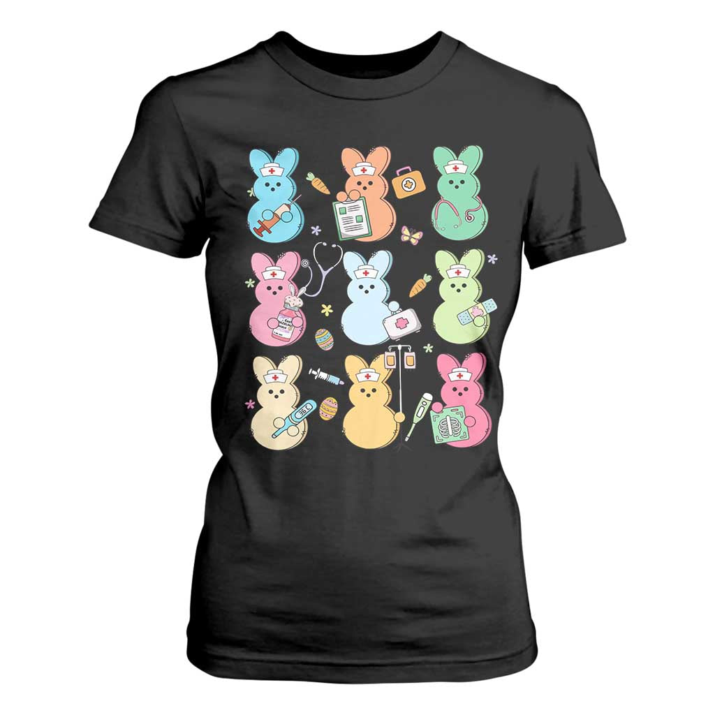 Easter Nurse Bunny T Shirt For Women Funny Nursing Easter Spring Nurse Gift TS10 Black Print Your Wear