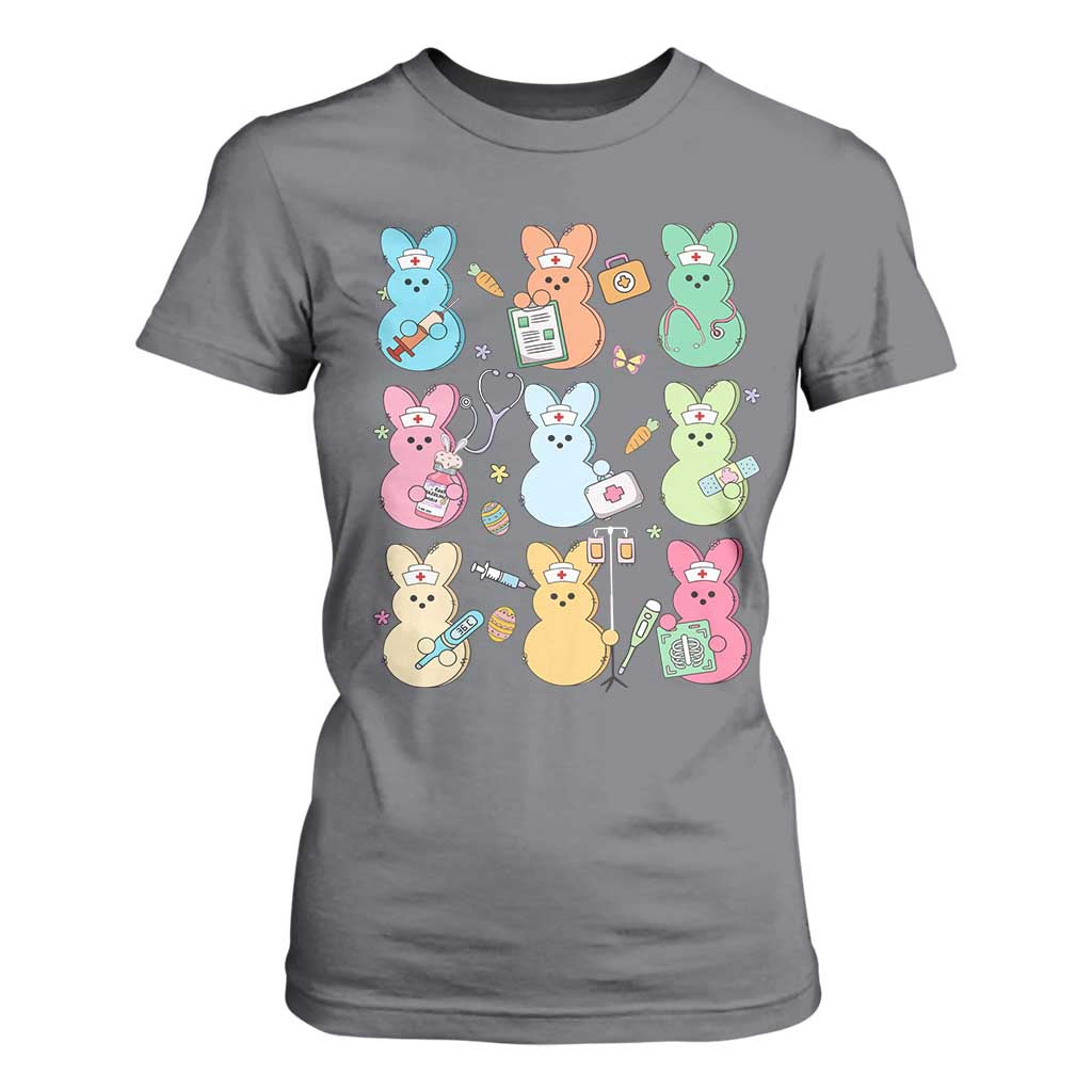 Easter Nurse Bunny T Shirt For Women Funny Nursing Easter Spring Nurse Gift TS10 Charcoal Print Your Wear
