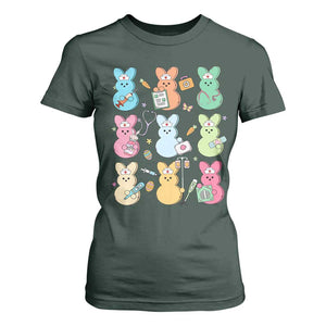 Easter Nurse Bunny T Shirt For Women Funny Nursing Easter Spring Nurse Gift TS10 Dark Forest Green Print Your Wear