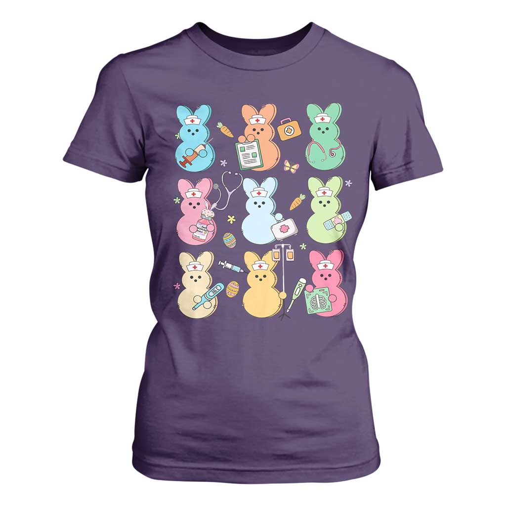 Easter Nurse Bunny T Shirt For Women Funny Nursing Easter Spring Nurse Gift TS10 Purple Print Your Wear