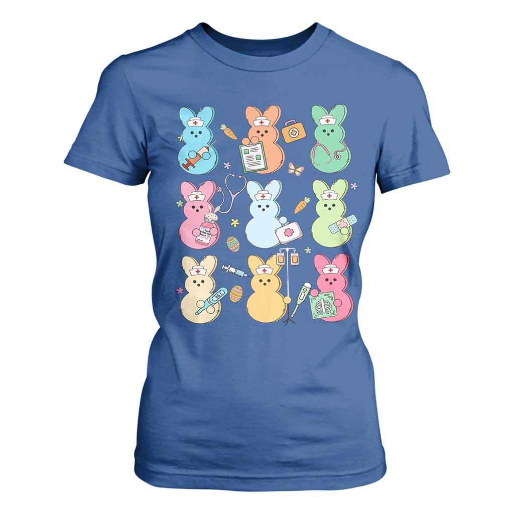 Easter Nurse Bunny T Shirt For Women Funny Nursing Easter Spring Nurse Gift TS10 Royal Blue Print Your Wear