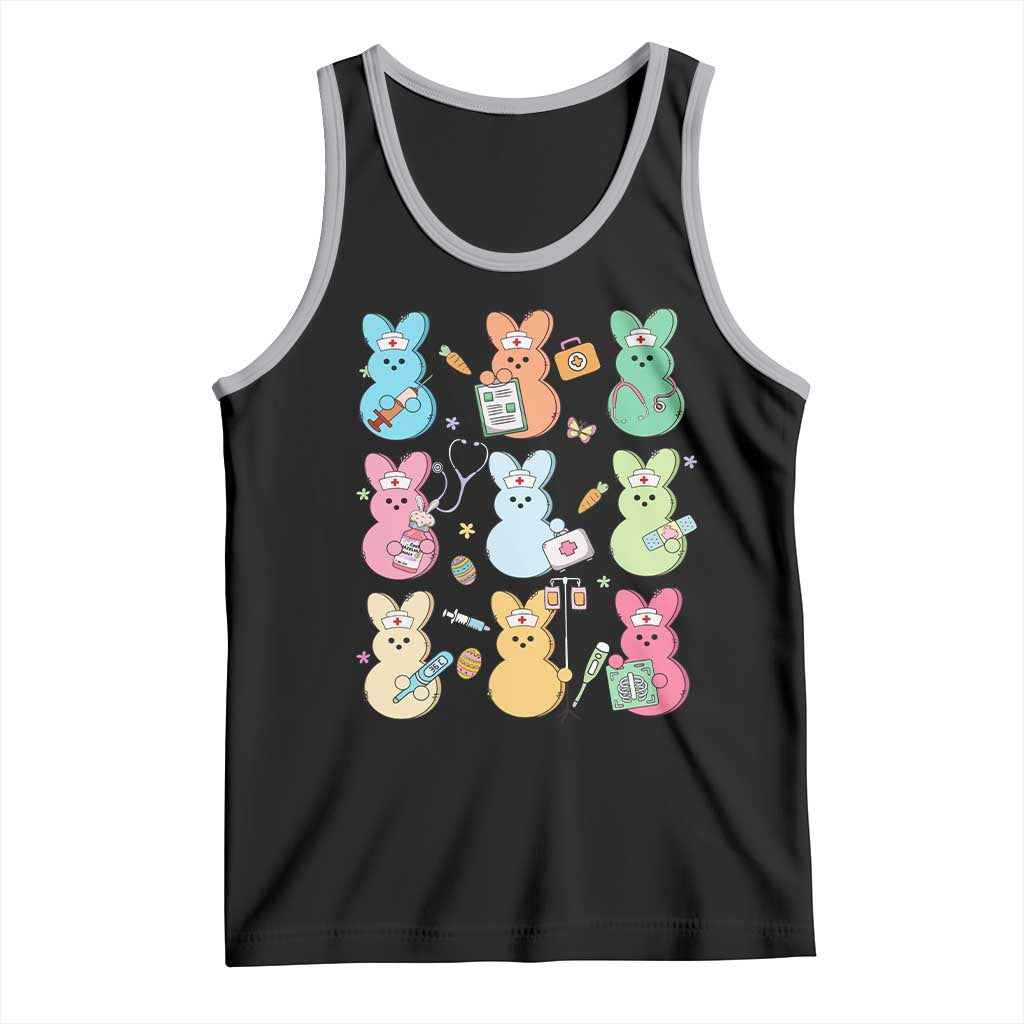 Easter Nurse Bunny Tank Top Funny Nursing Easter Spring Nurse Gift TS10 Black Athletic Heather Print Your Wear
