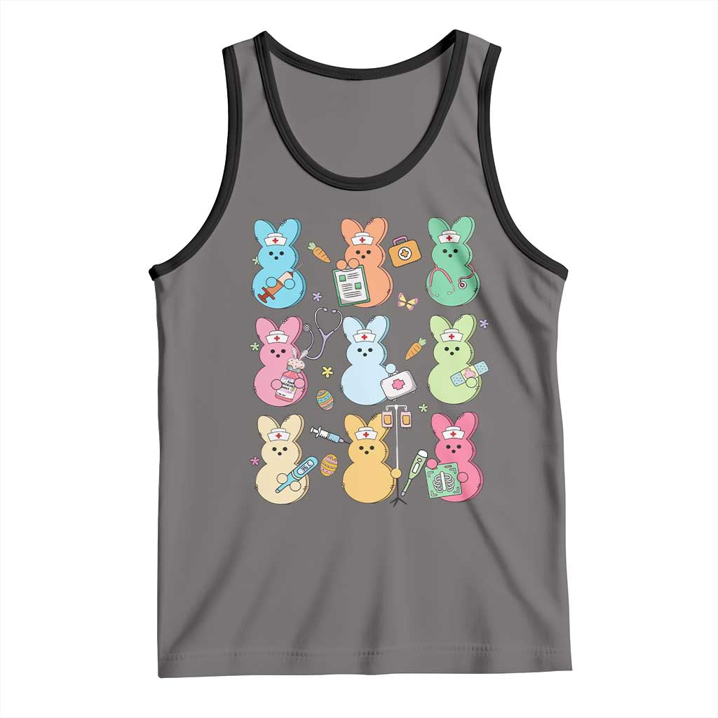 Easter Nurse Bunny Tank Top Funny Nursing Easter Spring Nurse Gift TS10 Deep Heather Black Print Your Wear