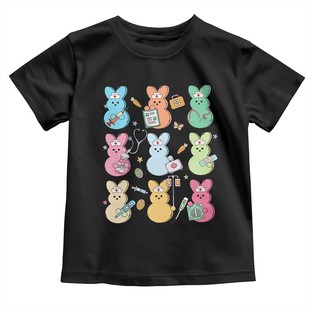 Easter Nurse Bunny Toddler T Shirt Funny Nursing Easter Spring Nurse Gift TS10 Black Print Your Wear