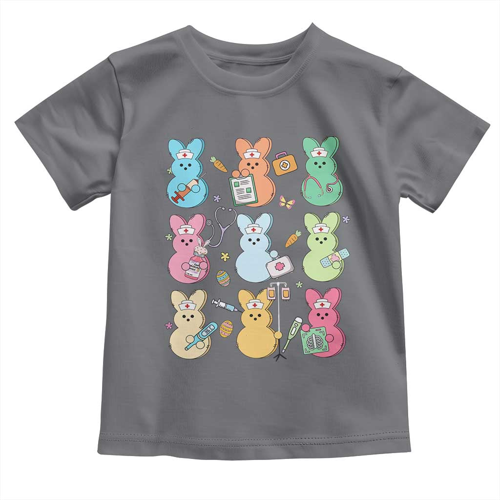 Easter Nurse Bunny Toddler T Shirt Funny Nursing Easter Spring Nurse Gift TS10 Charcoal Print Your Wear