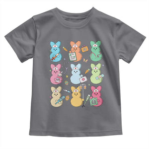 Easter Nurse Bunny Toddler T Shirt Funny Nursing Easter Spring Nurse Gift TS10 Charcoal Print Your Wear
