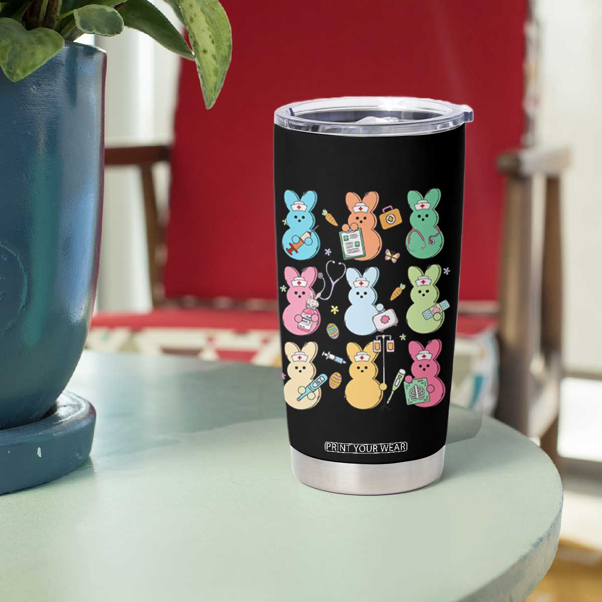 Easter Nurse Bunny Tumbler Cup Funny Nursing Easter Spring Nurse Gift TS10 Print Your Wear