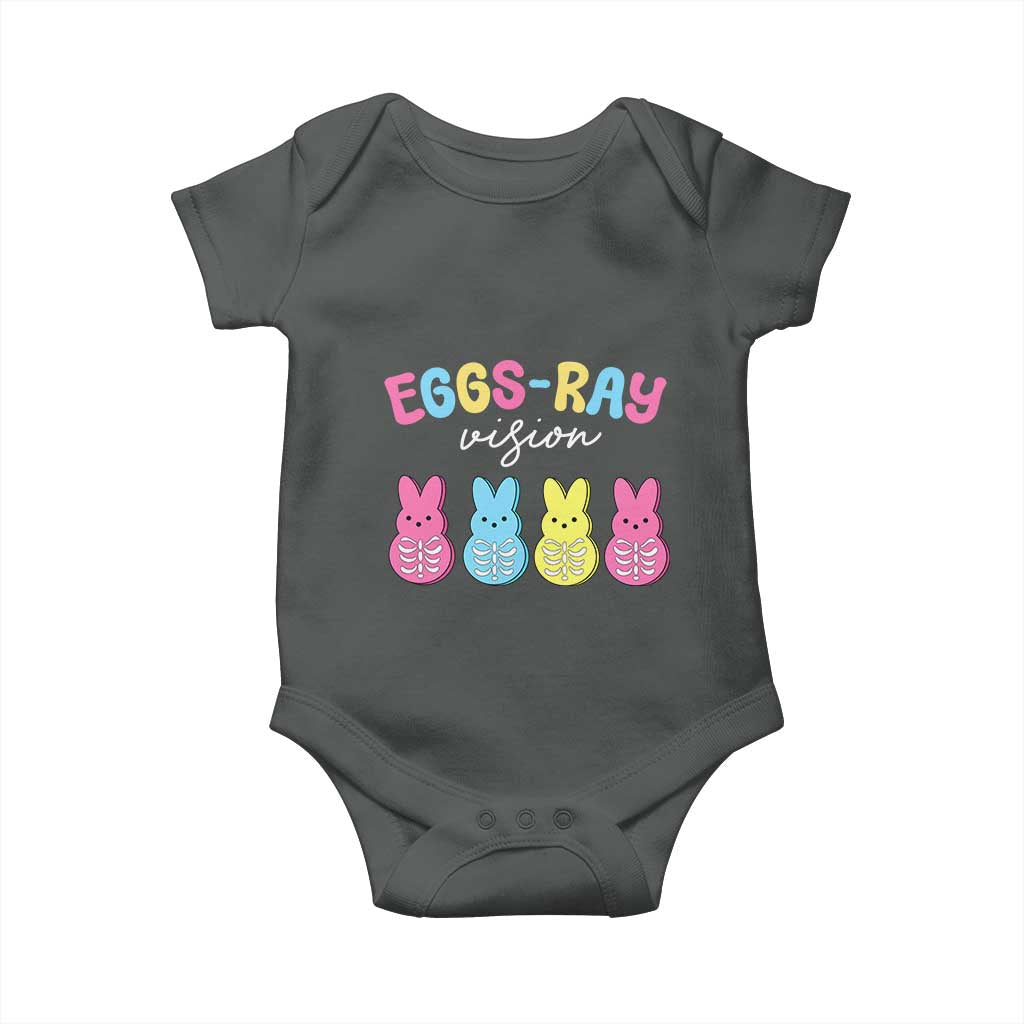Radiology Easter Baby Onesie Eggs Ray Vision Xray Tech TS10 Dark Heather Print Your Wear