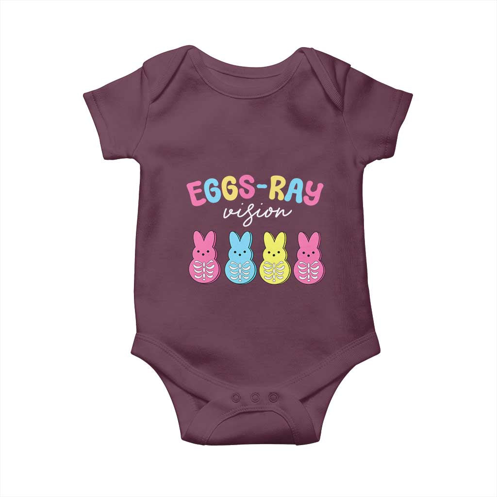 Radiology Easter Baby Onesie Eggs Ray Vision Xray Tech TS10 Maroon Print Your Wear