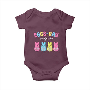 Radiology Easter Baby Onesie Eggs Ray Vision Xray Tech TS10 Maroon Print Your Wear