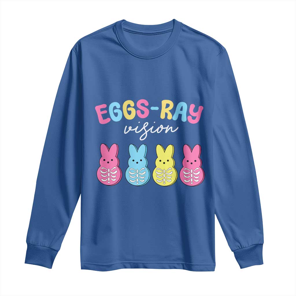 Radiology Easter Long Sleeve Shirt Eggs Ray Vision Xray Tech TS10 Royal Blue Print Your Wear