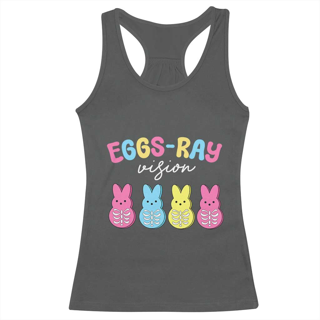 Radiology Easter Racerback Tank Top Eggs Ray Vision Xray Tech TS10 Dark Heather Print Your Wear