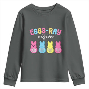 Radiology Easter Youth Sweatshirt Eggs Ray Vision Xray Tech TS10 Dark Heather Print Your Wear