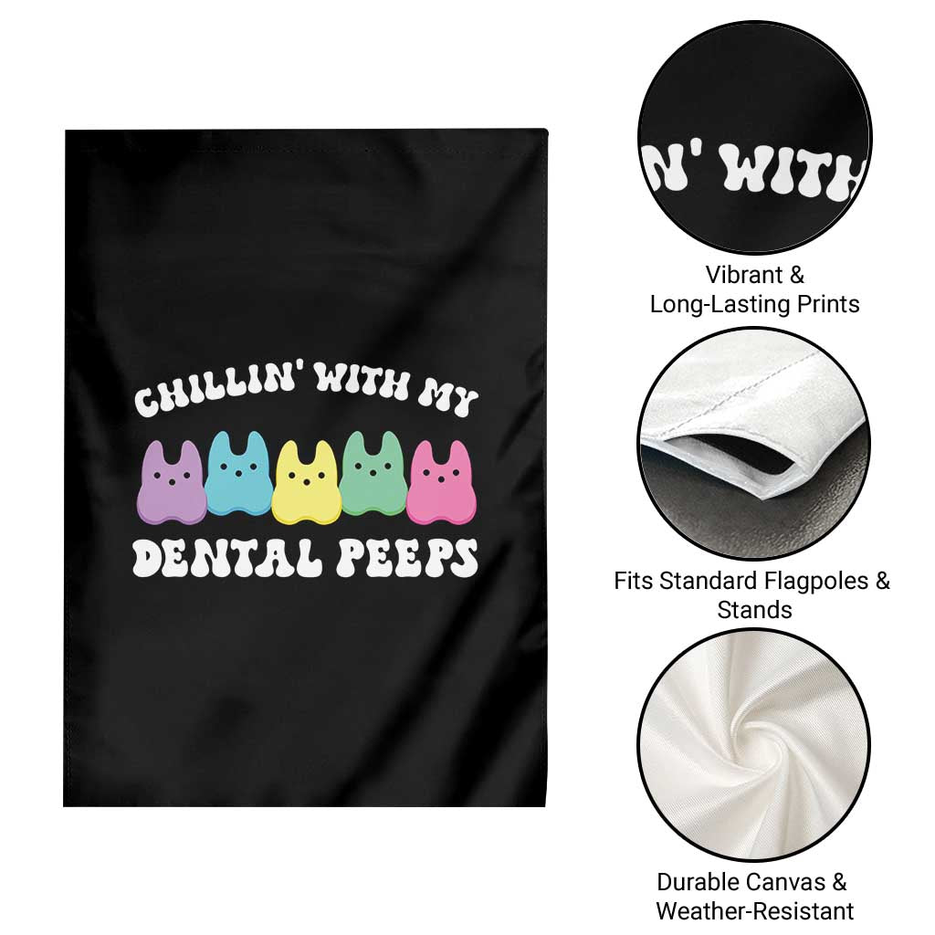 Easter Dental Bunny Garden Flag Chilling With My Dental Peeps TS10 Print Your Wear