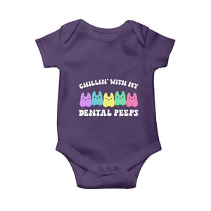Easter Dental Bunny Baby Onesie Chilling With My Dental Peeps TS10 Purple Print Your Wear