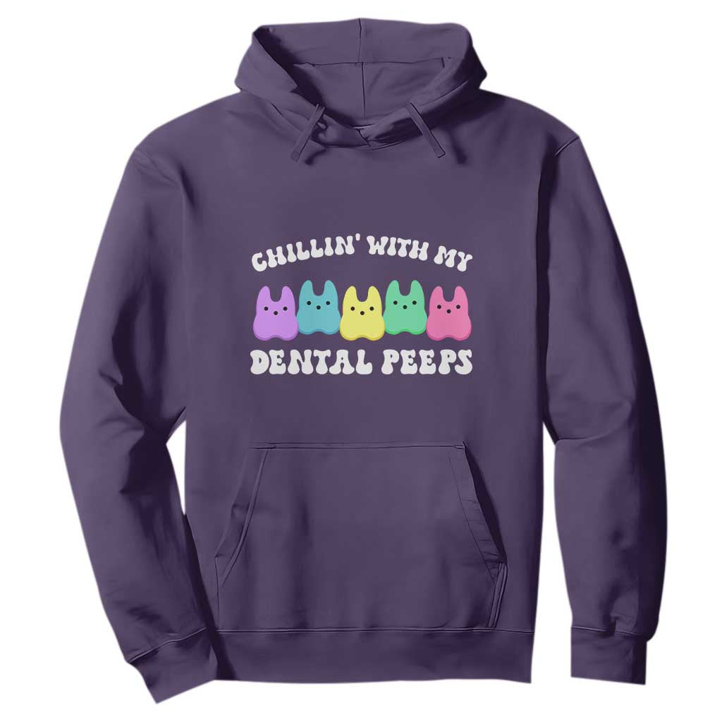 Easter Dental Bunny Hoodie Chilling With My Dental Peeps TS10 Purple Print Your Wear